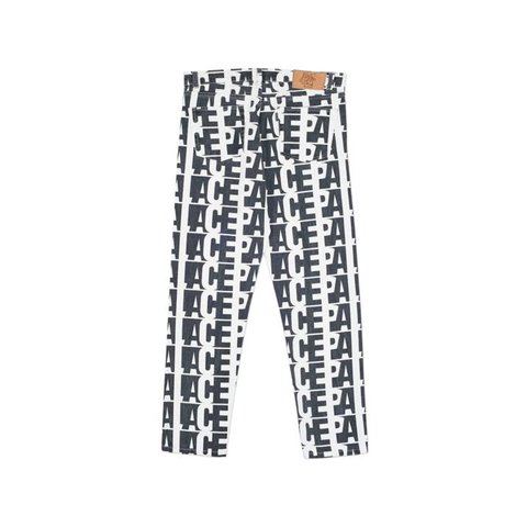 Palace REPEATER DONIM JEANS BLACK / WHITE
