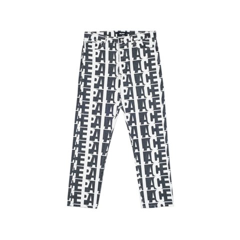 Palace REPEATER DONIM JEANS BLACK / WHITE - Colorway