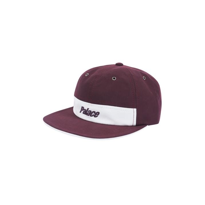 STRIP 6-PANEL BURGUNDY / WHITE