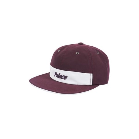 Palace STRIP 6-PANEL BURGUNDY / WHITE