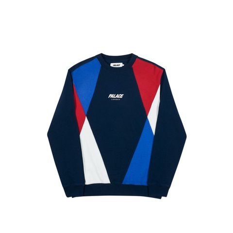 Palace CROSS CREW NAVY - Colorway
