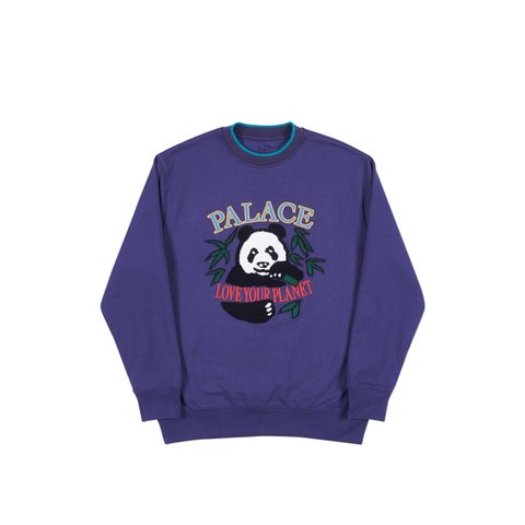 Palace PANDA CREW PURPLE - Colorway