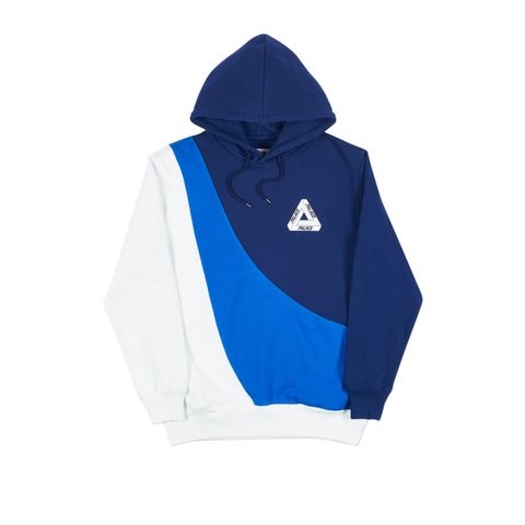 Palace SWEEPER HOOD NAVY / BLUE / WHITE - Colorway