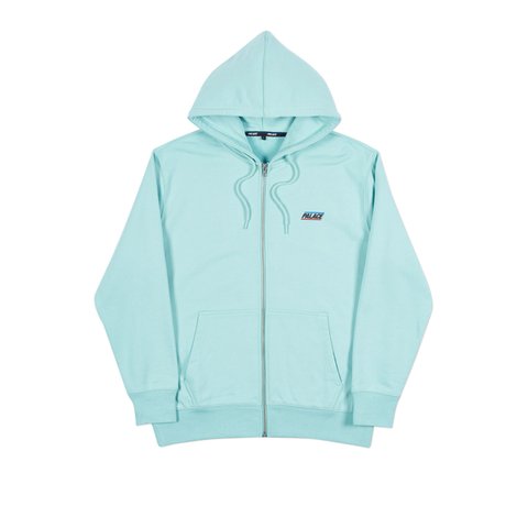 Palace BASICALLY A ZIP HOOD DUCK EGG BLUE - Colorway