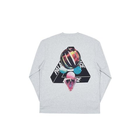 Palace SANS FERG LONGSLEEVE GREY MARL