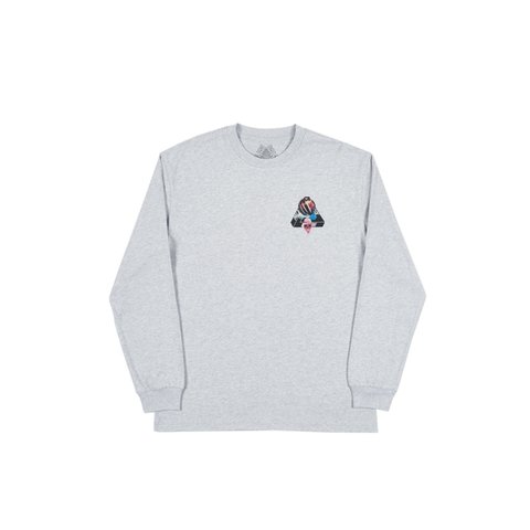 Palace SANS FERG LONGSLEEVE GREY MARL - Colorway