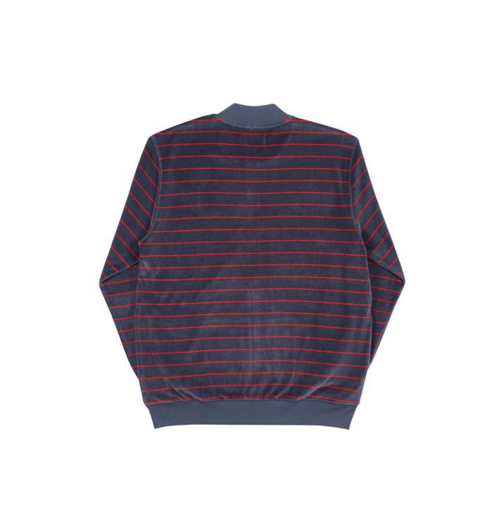 VELOUR BOMBER GREY / ORANGE