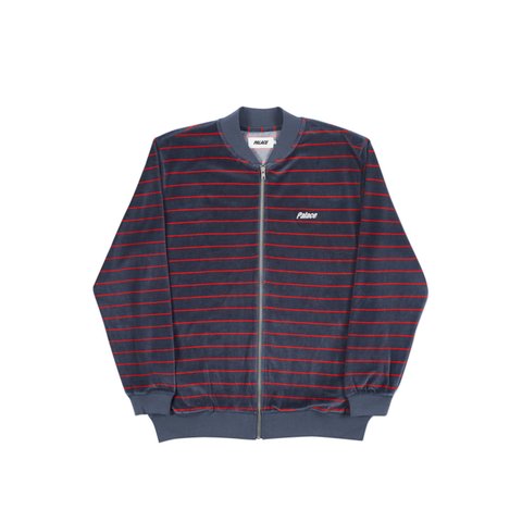 Palace VELOUR BOMBER GREY / ORANGE - Colorway