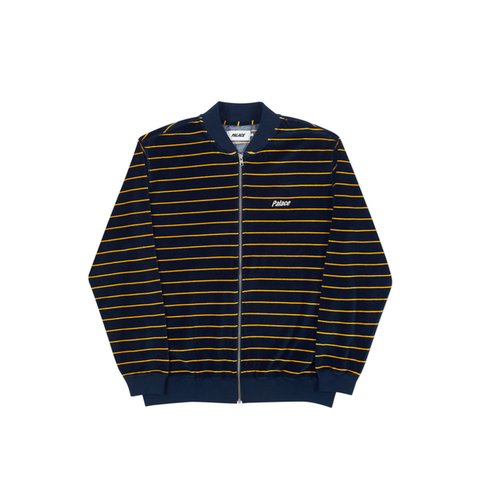 Palace VELOUR BOMBER NAVY / YELLOW - Colorway