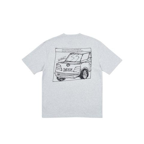 Palace AUTOBAHN T-SHIRT GREY MARL
