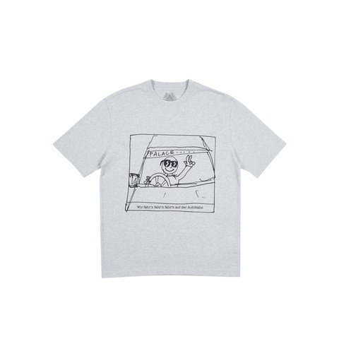 Palace AUTOBAHN T-SHIRT GREY MARL - Colorway