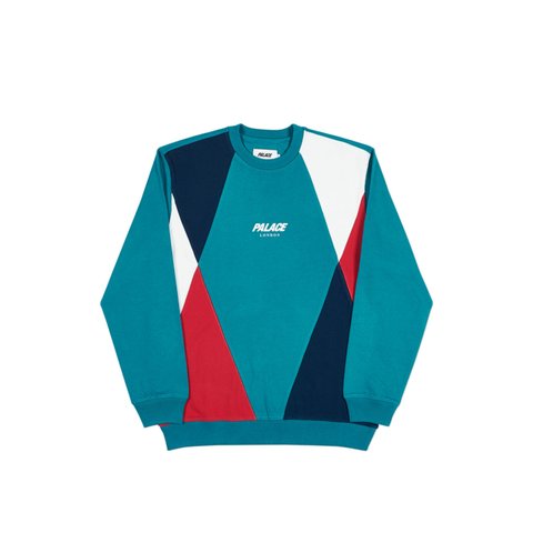 Palace CROSS CREW TEAL - Colorway