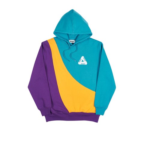 Palace SWEEPER HOOD TEAL / GOLD / PURPLE - Colorway