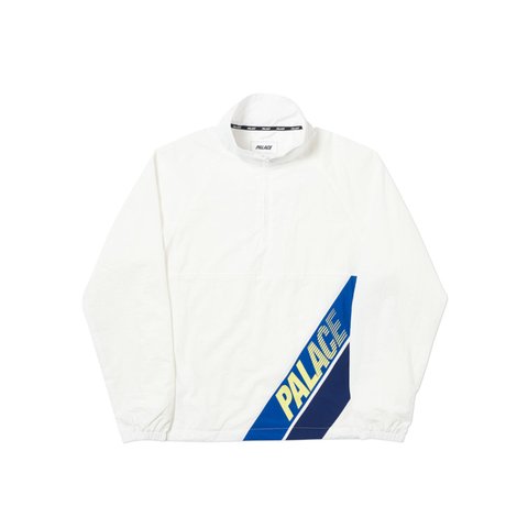 Palace PAL BEAM COTTON SHELL 1/4 ZIP WHITE - Colorway