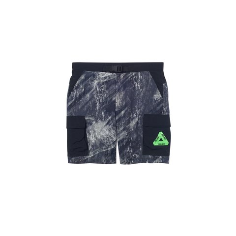 Palace ASYMETRIC REAL TREE SHELL SHORTS BLACK - Colorway