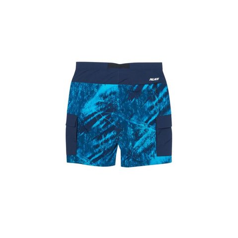 Palace ASYMETRIC REAL TREE SHELL SHORTS BLUE