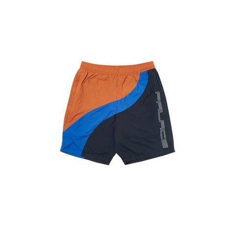 Palace WAVE RUNNER SHELL SHORTS BLACK / BLUE / ORANGE - Colorway