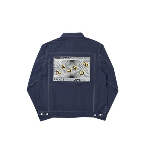 Palace GRIDDLE SHELL JACKET NAVY - Colorway