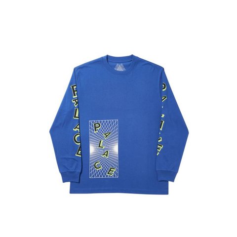 Palace GRIDDLE LONGSLEEVE BLUE
