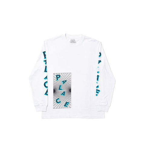 Palace GRIDDLE LONGSLEEVE WHITE