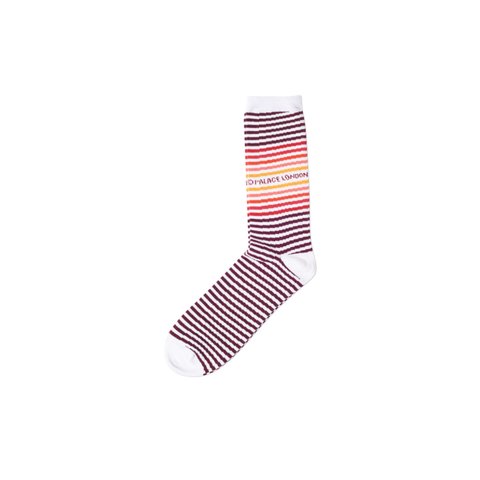 Palace WAVEY STRIPE SOCK WHITE / RED - Colorway