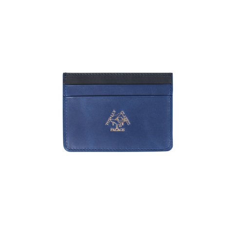 Palace LEATHER CARDHOLDER BLUE - Colorway