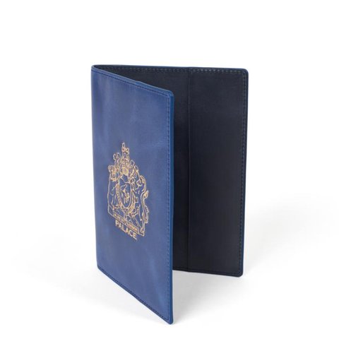 Palace LEATHER PASSPORT CASE BLUE