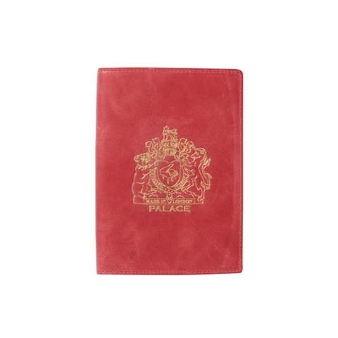 Palace LEATHER PASSPORT CASE RED - Colorway