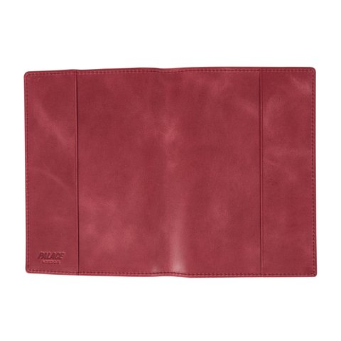 Palace LEATHER PASSPORT CASE RED - Colorway