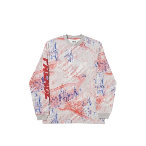 Palace REAL TREE FISHING LONGSLEEVE GREY - Colorway