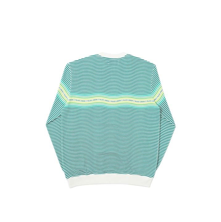 WAVEY STRIPE CREW GREEN