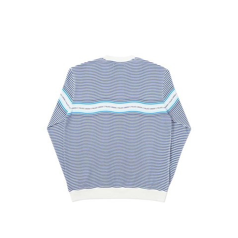 Palace WAVEY STRIPE CREW NAVY