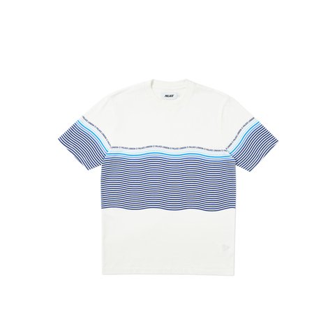 Palace WAVEY STRIPE T-SHIRT NAVY / WHITE - Colorway