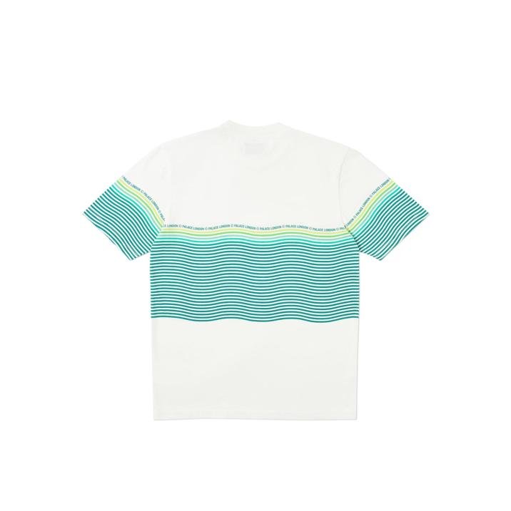 WAVEY STRIPE T-SHIRT GREEN / WHITE