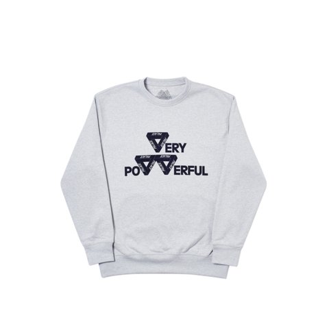 Palace POWER CREW GREY MARL - Colorway