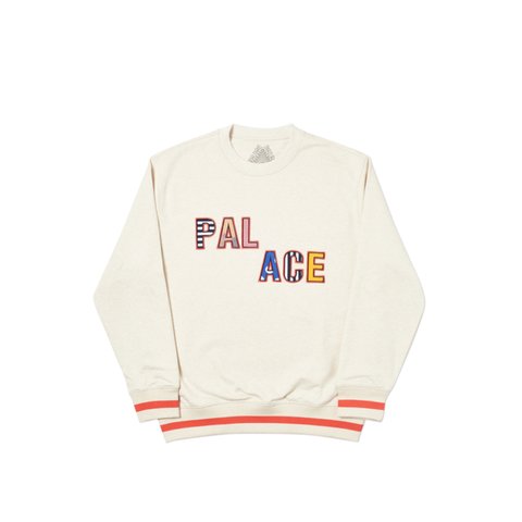 Palace PAL PAL CREW OATMEAL MARL - Colorway