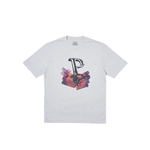 Palace P SMISH T-SHIRT GREY MARL