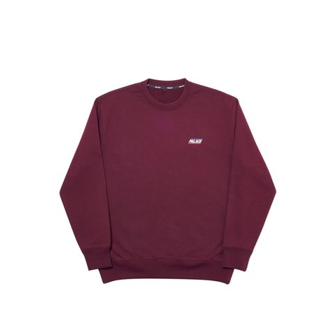 Palace BASICALLY A CREW BURGUNDY - Colorway