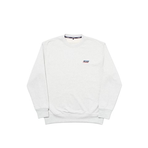 Palace BASICALLY A CREW LIGHT GREY MARL - Colorway