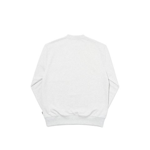 Palace BASICALLY A CREW LIGHT GREY MARL