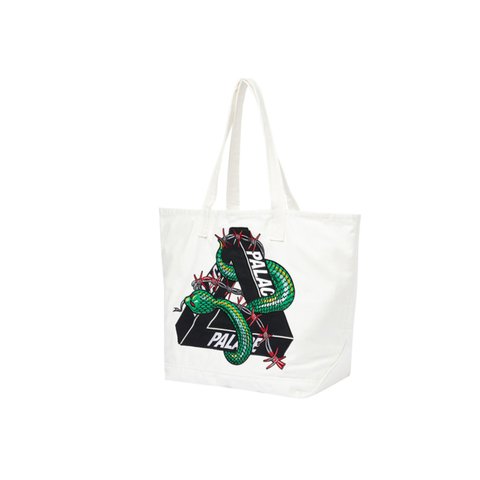 HESH DENIM TOTE BAG WHITE