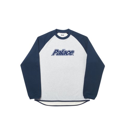 Palace BLINDER CREW NAVY / GREY MARL - Colorway