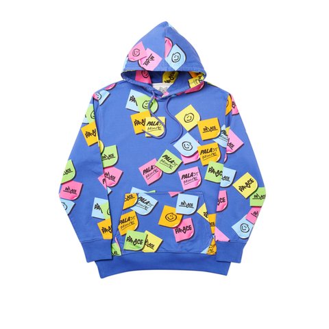 Palace PALAST MINUTE AOP HOOD BLUE - Colorway