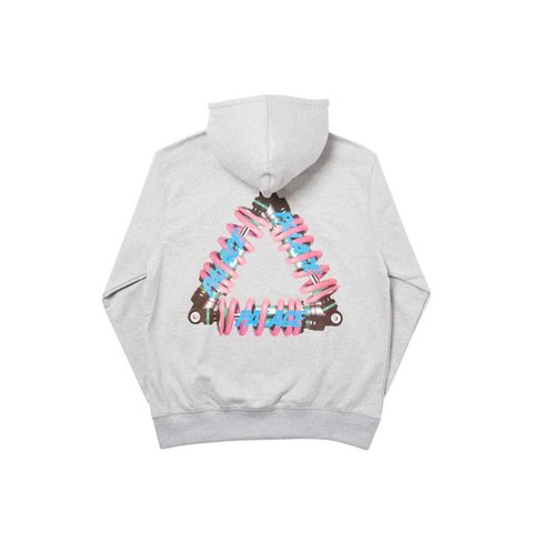 Palace TRI-PUMPING HOOD GREY MARL