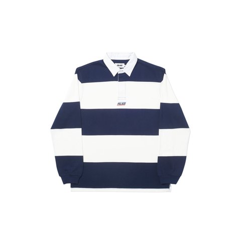 Palace STRIPED RUGBY NAVY / WHITE - Colorway