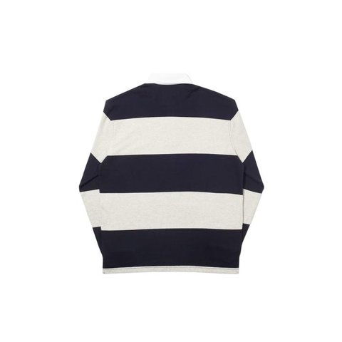 Palace STRIPED RUGBY BLACK / GREY