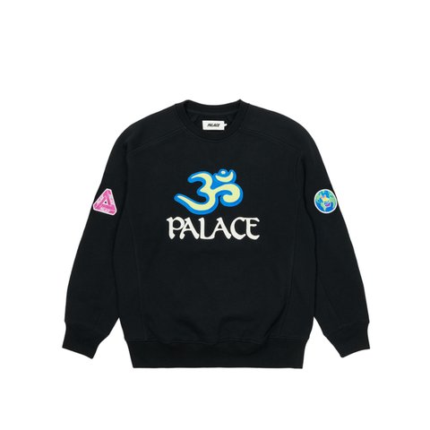Palace OM CREW BLACK - Colorway