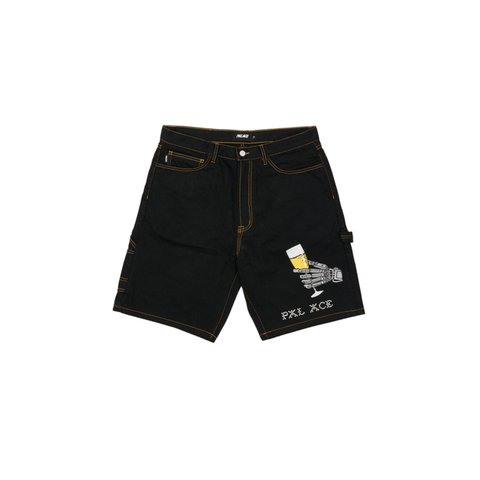 HIPPY SALUTE DENIM SHORTS BLACK
