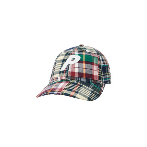 Palace CHECK P 6-PANEL NAVY MADRAS - Colorway