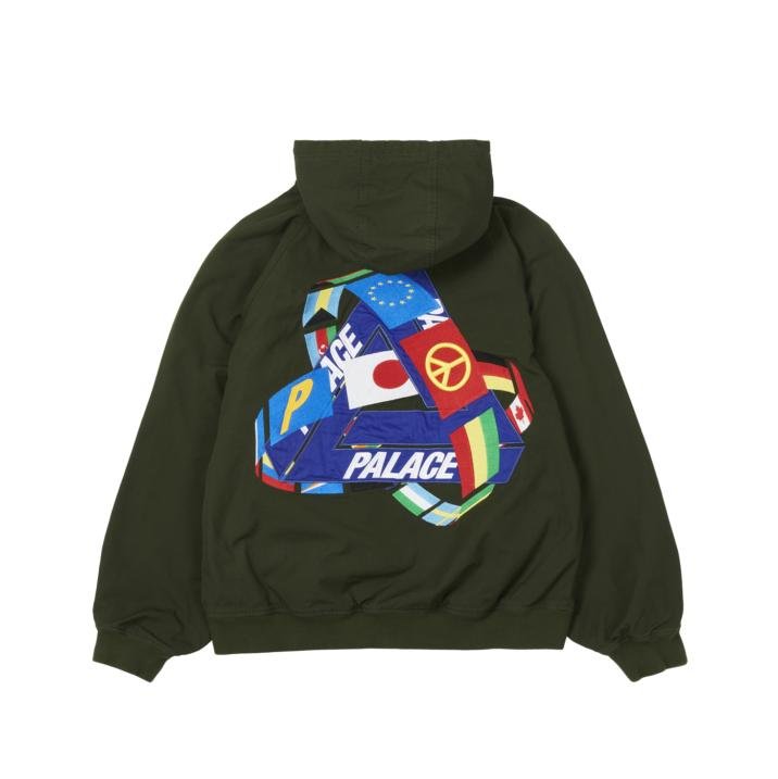 TRI-FLAG HOODED JACKET OLIVE